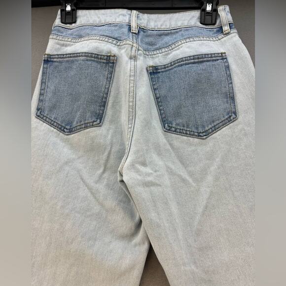 Pacsun Eco Hopper Patch Blue Mom High Rise Jeans Women’s Size 24 - Picture 7 of 15